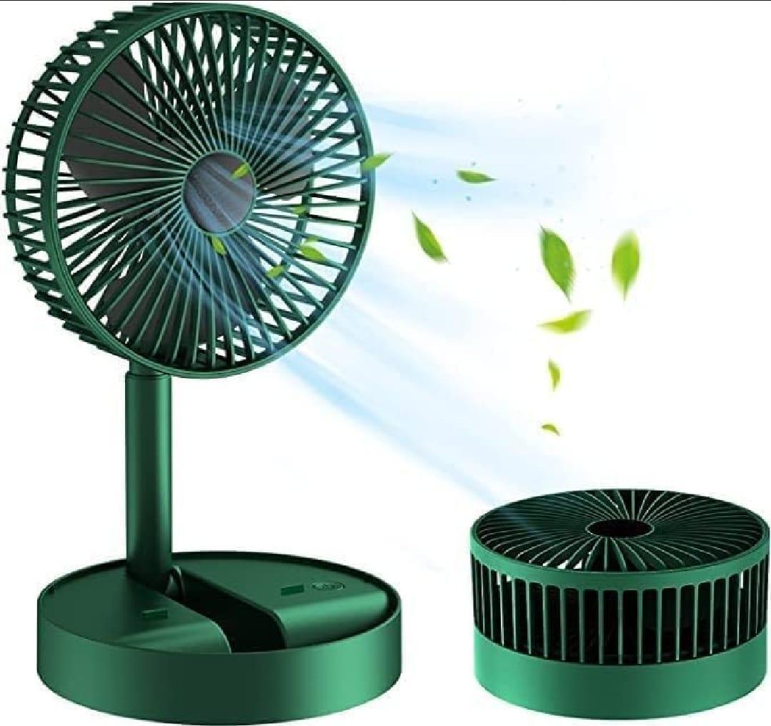 Portable Green Rechargeable Mini Fan for Daily Use